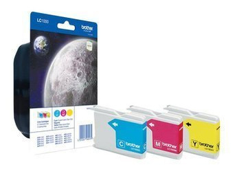 Trzypak Tuszy Oryginalnych Brother LC1000 DCP-130C DCP-330C DCP-750CW MFC-465CN LC1000RBWBP