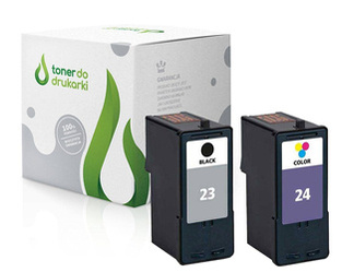 Zgodny Komplet Tuszy do Lexmark 23 + 24 Z1410 Z1420 X3530 X3550 X4530 TO-018C1419E