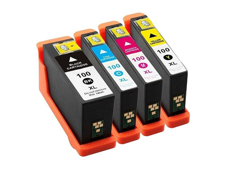 Zgodny Komplet Tuszy do Lexmark 100XL Intuition S505 Pinnacle Pro901 Genesis S815 Impact S305 TO-14N1921E