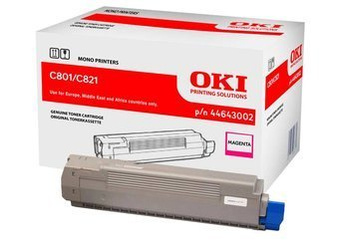 Toner Oryginalny OKI C801 C801DN C821 C821DN 44643002 Magenta