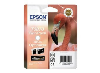 Dwupak Tuszy Oryginalnych Epson Stylus Photo R1900 T0870 Glossy Optimizer