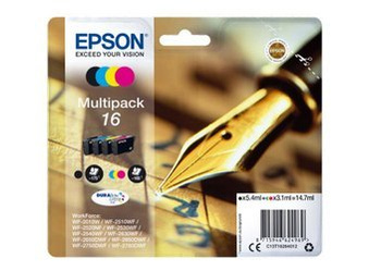 Komplet Tuszy Oryginalnych Epson T1626 WorkForce WF-2530WF WF-2520NF WF-2510WF