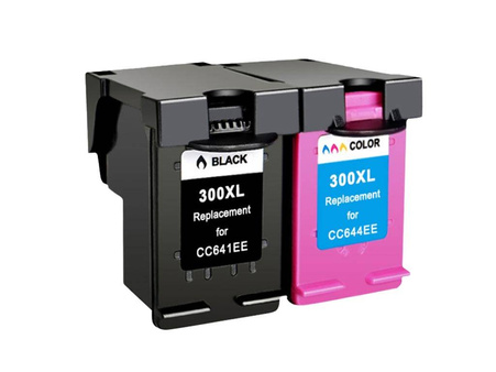 Zgodny Komplet Tuszy HP 300XL DeskJet D1660 D2600 F2400 C4600 CC641EE TO-CC641EE