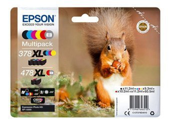Komplet Tuszy Oryginalnych Epson 378XL 478XL Expression Photo XP-15000 T379D