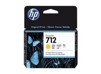 Tusz Oryginalny HP 712 DesignJet T230 T630 T650 3ED69A Żółty