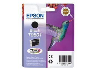 Tusz Oryginalny Epson T0801 Stylus Photo R265 P50 PX660 RX685 PX700W Czarny