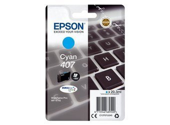 Tusz Oryginalny Epson 407 WorkForce Pro WF-4745DTWF T07U2 Niebieski