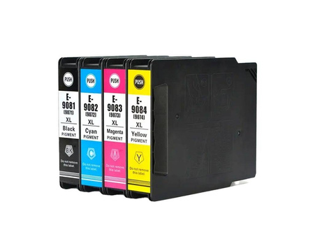 Zgodny Komplet Tuszy do Epson WorkForce Pro WF-6090DW WF-6590DWF T9081 TO-T9081