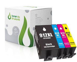 Zgodny Komplet Tuszy do HP 912XL OfficeJet Pro 8010 8025 8035 TO-3YL84AE