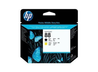 Głowica Oryginalna HP 88 OfficeJet Pro K5400 K8600 L7590 C9381A Czarna/ Żółta