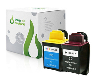 Zgodny Komplet Tuszy do Lexmark 50 + 60 Z12 Z22 Z32 TO-17G0050EPK