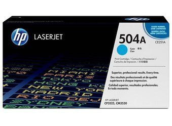 Toner Oryginalny HP Color LaserJet CM3530MFP CP3525dn CM3530fs 504A CE251A Niebieski