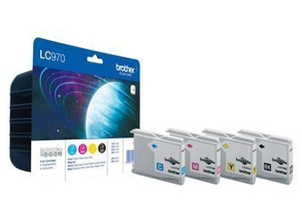 Komplet Tuszy Oryginalnych Brother LC970 DCP-135C DCP-150C MFC-235C MFC-250C LC970VALBP