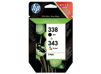 Komplet Tuszy Oryginalnych HP 338 + 343 DeskJet 6540 9800 6210 SD449EE