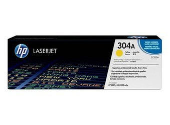 Toner Oryginalny HP Color Laserjet CM2320 CP2025dn CP2020 CP2025n 304A CC532A Żółty