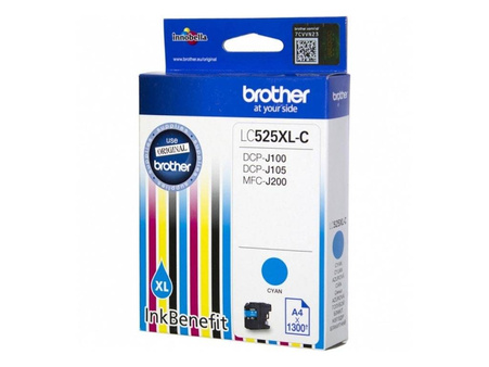 Tusz Oryginalny Brother LC525 DCP-J100 DCP-J105 MFC-J200 LC525XL-C Niebieski
