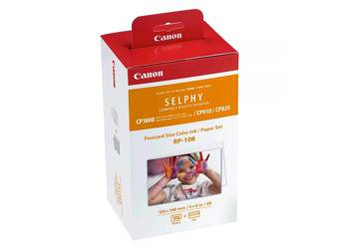 Komplet Oryginalny Canon Selphy CP820 CP1200 CP1300 RP-108 Papier + Atrament