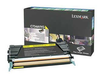 Toner Oryginalny Lexmark C734n C736n X734de X736de X738de C734A1YG Żółty