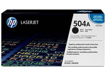 Toner Oryginalny HP Color LaserJet CM3530MFP CP3525dn CM3530fs 504A CE250A Czarny