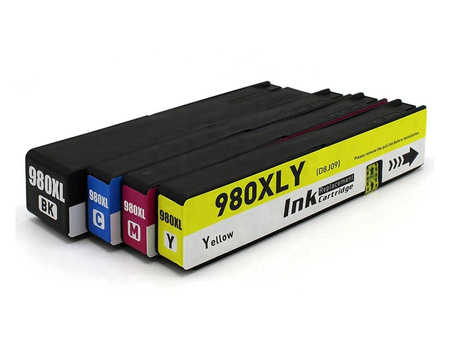 Zgodny Komplet Tuszy do HP 980XL OfficeJet Enterprise Color X550 X555 X580 D8J10A TO-D8J10A