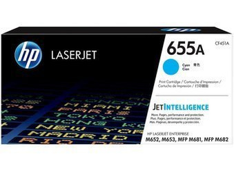 Toner Oryginalny HP Color Laserjet Enterprise M652DN M653DN M681Z M682Z 655A CF451A Niebieski