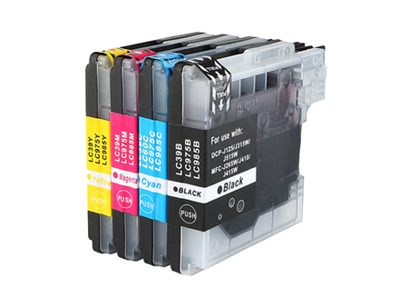 Zgodny Komplet Tuszy do Brother DCP-J315W DCP-J140W DCP-J125 DCP-J515W MFC-J220 LC-985 TO-LC985