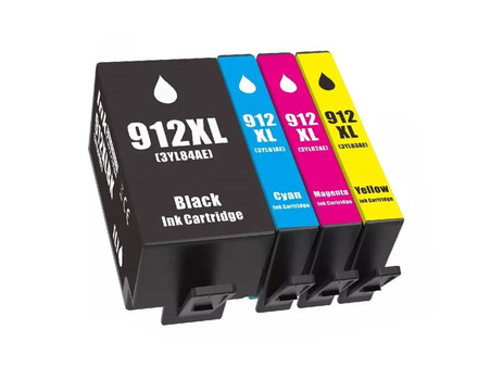 Zgodny Komplet Tuszy do HP 912XL OfficeJet Pro 8010 8025 8035 TO-3YL84AE