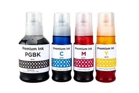 Zgodny Komplet Tuszy do Canon GI-41 PIXMA G1420 G2420 G3420 TO-GI-41CMYKPGBK