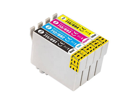 Zgodny Komplet Tuszy do Epson T0895 Stylus S20 S21 SX100 SX110 SX200 SX400 TO-T0895