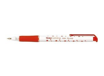 Długopis Toma TO-069 Superfine Czerwony Automatyczny Gwiazdki