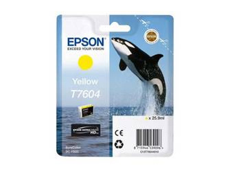 Tusz Oryginalny Epson SureColor SC-P600 T7604 Żółty