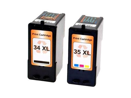 Zgodny Komplet Tuszy do Lexmark 34XL + 35XL P4330 P915 P6250 Z185 X2500 X4550 TO-18C0034EPK