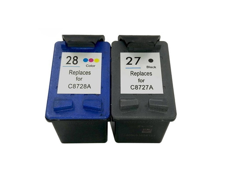 Zgodny Komplet Tuszy do HP 27 + 28 DeskJet 3300 3520 3600 3845 C8727AE TO-C8727AE