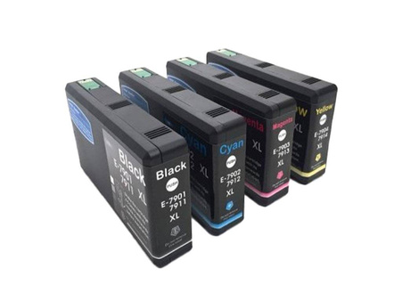 Zgodny Komplet Tuszy do Epson 79XL WorkForce Pro WF-4630 WF-4640 WF-5110 WF-5190 TO-T7901PK