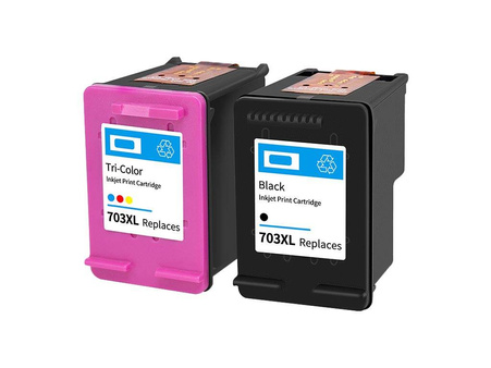 Zgodny Komplet Tuszy do HP 703 DeskJet F735 D730 K209A K510A CD887AE TO-CD887AE