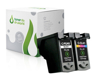 Zgodny Komplet Tuszy do Canon PG-40 + CL-41 PIXMA iP1200 iP2200 iP2600 MP140 MX300 TO-0615B043