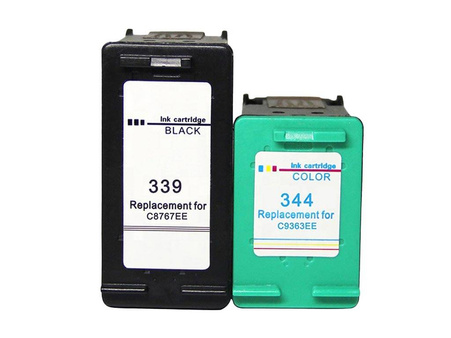 Zgodny Komplet Tuszy do HP 339 + 344 DeskJet 5740 9800 Photosmart 2575 C8767EE TO-C8767EE