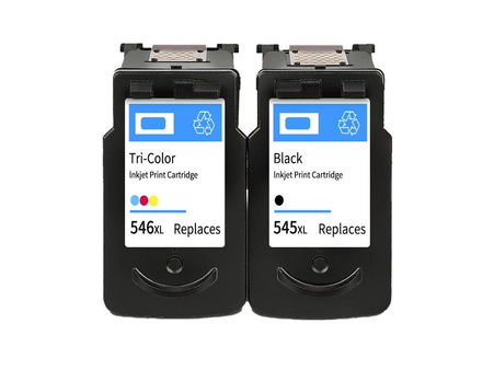 Zgodny Komplet Tuszy do Canon PG-545XL + CL-546XL Pixma TR4550 MG2450 MG3050 TS3151 iP2850 TO-PG545XL/CL546XL