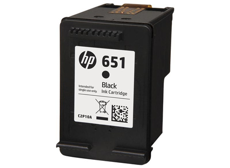 Tusz Oryginalny HP 651 DeskJet Advantage 5575 5645 OfficeJet 202 252 C2P10AE Czarny