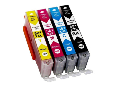 Zgodny Komplet Tuszy do Canon CLI-581XXL PIXMA TS705 TS6350 TS6351 TS8350 TS6151 TS6250 TS8351 TO-CLI581XXL