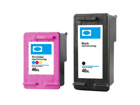 Zgodny Komplet Tuszy do HP 46 DeskJet 2029 2520 2529 4729 F6T40AE TO-F6T40AE