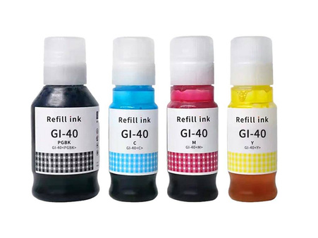Zgodny Komplet Tuszy do Canon GI-40 PIXMA G5040 G6040 GM2040 TO-GI40