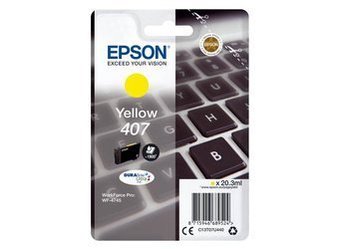 Tusz Oryginalny Epson 407 WorkForce Pro WF-4745DTWF T07U4 Żółty