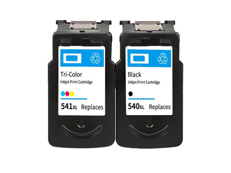 Zgodny Komplet Tuszy do Canon PG-540XL + CL-541XL Pixma MG2150 MG3150 MX375 MX535 TS5150 TO-PG540XL/CL541XL