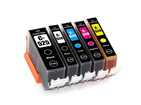 Zgodny Komplet Tuszy do Canon PGI-525 + CLI-526 PIXMA iP4850 MG6150 iX6550 MX715 TO-PGI525/CLI526