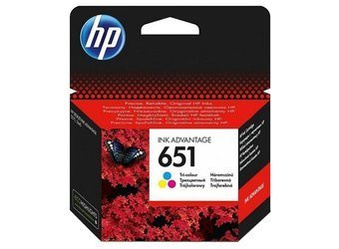 Tusz Oryginalny HP 651 DeskJet Advantage 5575 5645 OfficeJet 202 252 C2P11AE Trójkolorowy