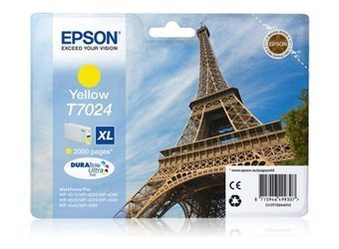 Tusz Oryginalny Epson T7024 WorkForce Pro WP-4015 WP-4025 WP-4095 WP-4515 Żółty