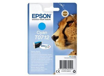 Tusz Oryginalny Epson T0712 Stylus D78 D120 SX100 SX200 SX400 BX600FW Niebieski