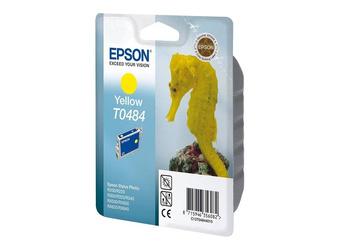 Tusz Oryginalny Epson T0484 Stylus Photo R200 R300 R320 RX500 RX640 Żółty