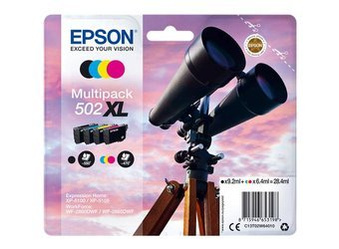 Komplet Tuszy Oryginalnych Epson 502XL Expression Home XP-5100 WorkForce WF-2860DWF T02W6
